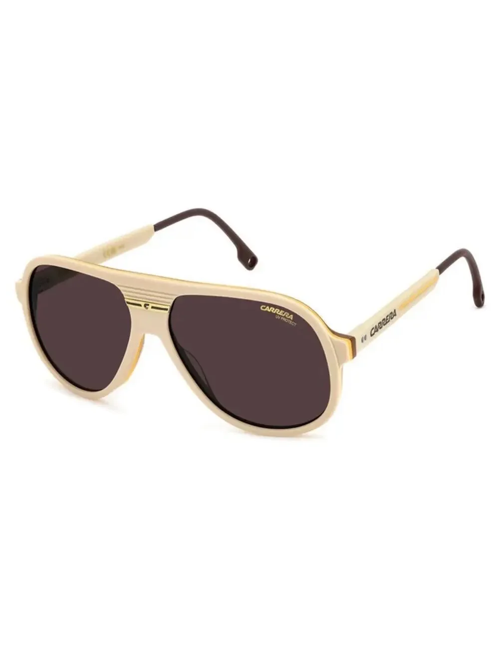 New Carrera C SPORT 07/S 10AK2 Unisex Cream Aviator Sunglasses Authentic